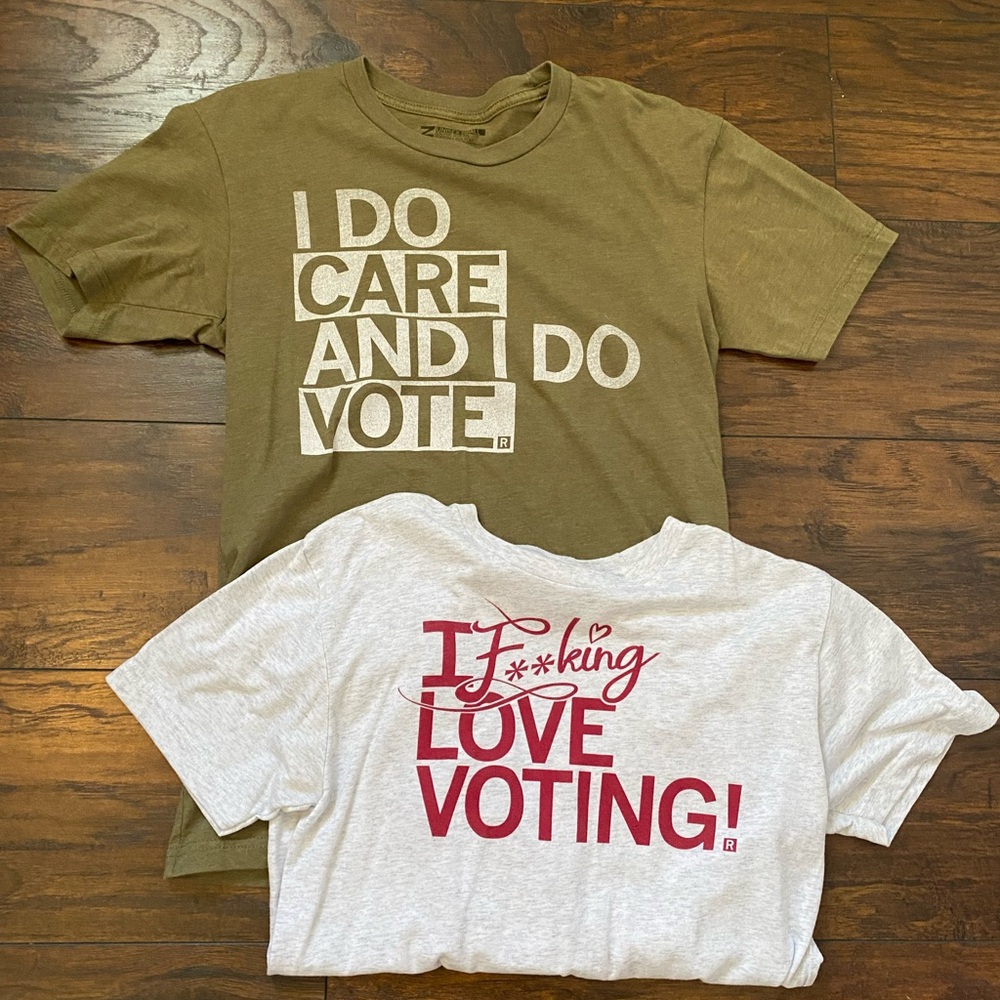 2 Raygun Voting t-shirts